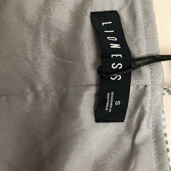 Lioness Blue Plaid Corset Top, Size Small. - Picture 5 of 5